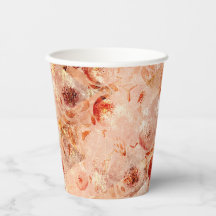 Padrões florais fortes. Fundo de coral.