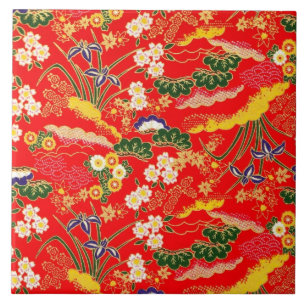 Padrões florais japoneses coloridos bonitos