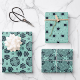 Padrões Floral e Estrela Elegantes em tons de Casa