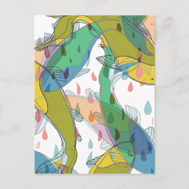 Padrões Koi - Cartões postais (Frente)