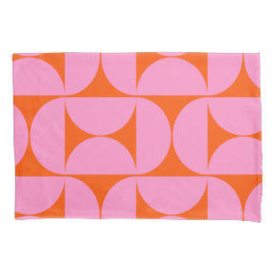 Padrões Modernos De meio século Rosa E Laranja