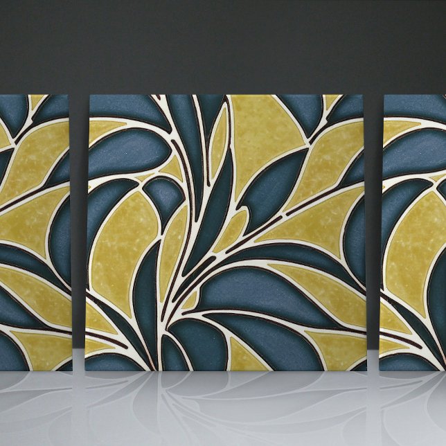 Padrões orgânicos azuis e amarelos (Criador carregado)