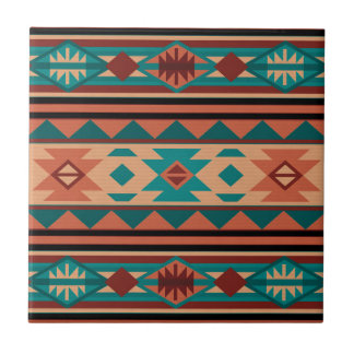Padrões Tribais do Sudoeste Turquoise Terracotta