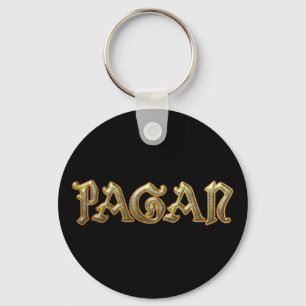 Pagan Dourado Key Chain Fob Wicca Wiccan Chaveiro