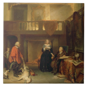 Pagando o Tithe (óleo no painel)