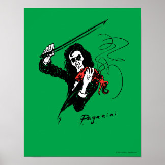 Paganini com violino poster 11"x14"
