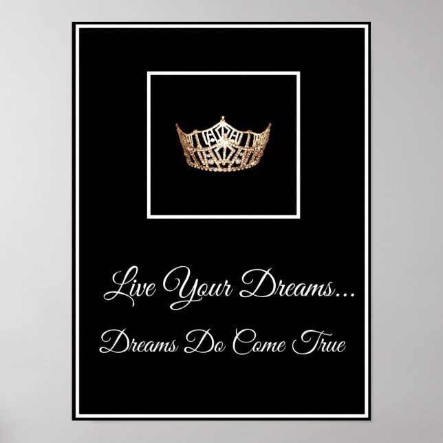 Pageant Crown Live Your Dreams Poster (Frente)