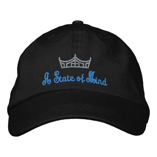 Pageant Custom Embroidered Baseball Boné EUA (Frente)