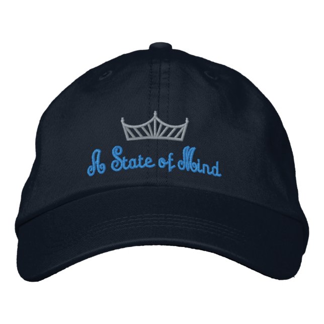 Pageant Custom Embroidered Baseball Boné EUA (Frente)