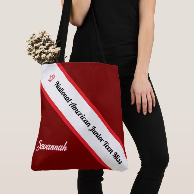 Pageant Essentials Custom Crown and Sash Tote (Close Up)