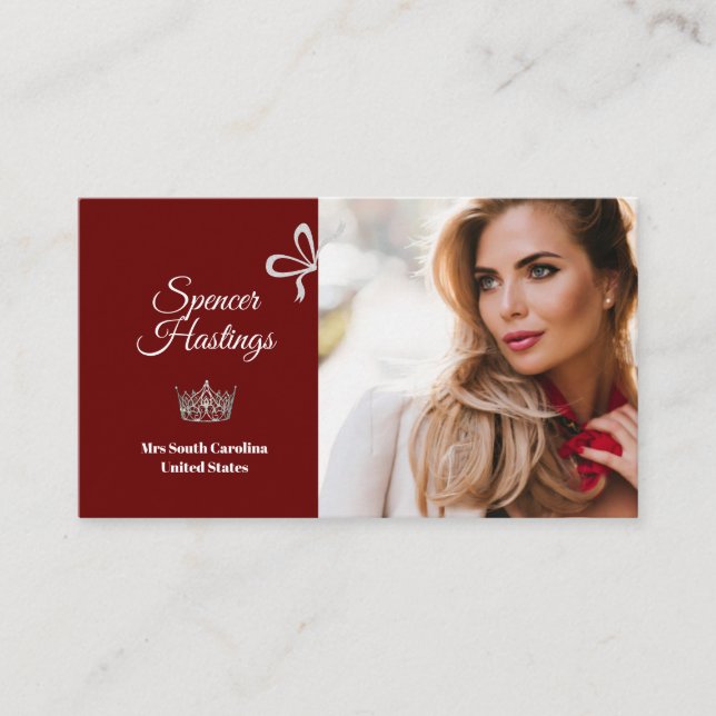 Pageant Essentials Photo Cartão de visita (Frente)