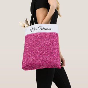 Pageant Faux Glitter Tote Bag