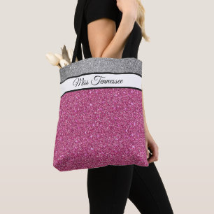 Pageant Faux Glitter Tote Bag