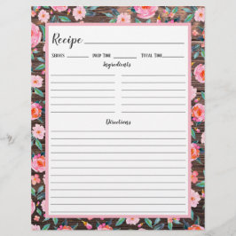 Página Binder de Recipiente de Madeira Floral Escu