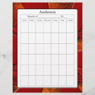 Página Calendário do vazio