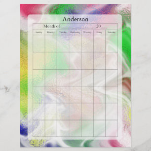 Página Calendário do vazio, Design de Cores do Fel