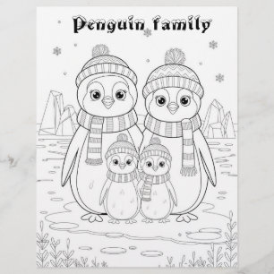 Página Color Me para Crianças Família Anime Peng