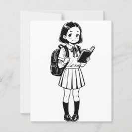 Página Color Me para Crianças | Garota da Escola d
