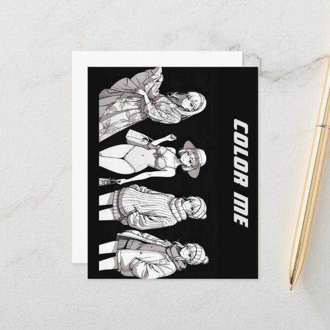 Página Color Me para Crianças | moda (Frente/Verso In Situ)