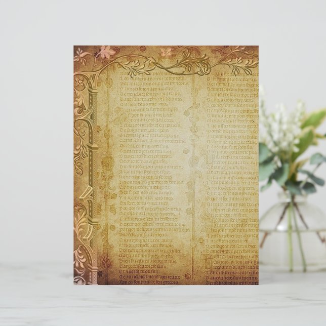 página de bíblia antiga (Em pé/Frente)