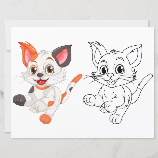 Página de coloração de gatos-do-gato (Frente)