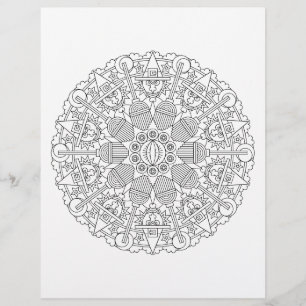 Página de Coloração de Mandala da Bruxa do Newt Ha