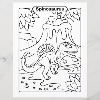Página de colorir dinossauros - Espinossauro