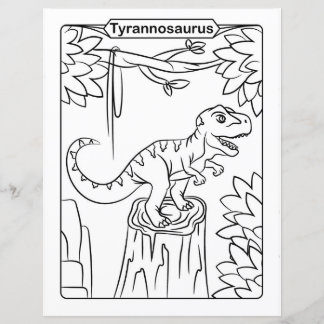 Página de colorir do dinossauro - Tyrannosaurus