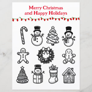 Página de Colorir Motivos de Natal para Crianças