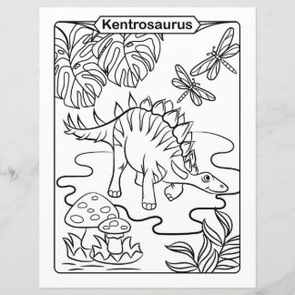 Página de Corante do Dinossauro - Kentrosaurus