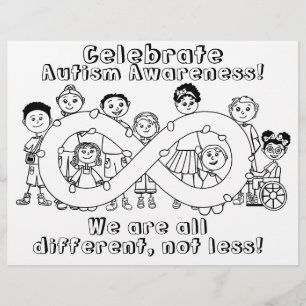 Página de Cores de Consciência do Autismo