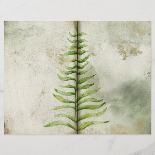 Página de Diário de Jardins de Folhagem Verde (Frente)