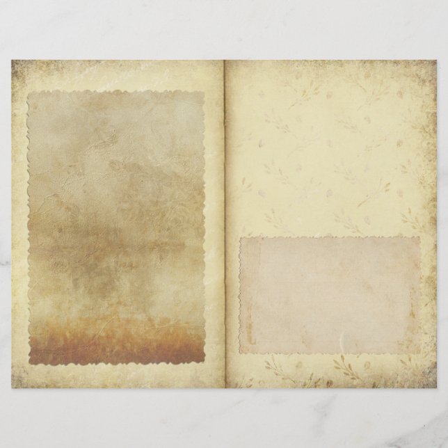 Página de Diário do Estilo de Pergaminho Floral Ru (Frente)