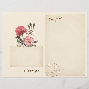 Página de Diário do livro digital Vintage French R