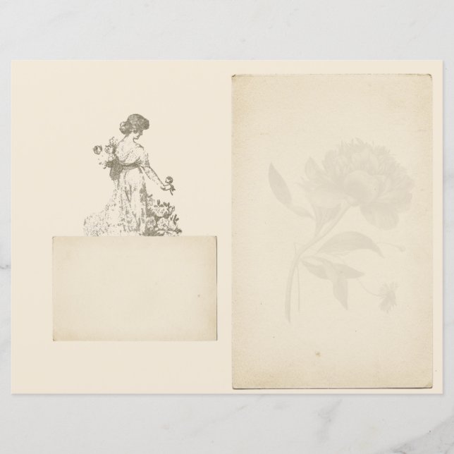 Página de Diário do Scrapbook da Rosa francesa Vin (Frente)