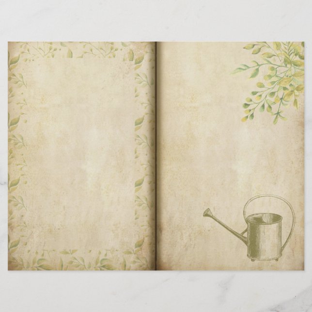 Página de Diário do Vintage Style Gardener (Frente)
