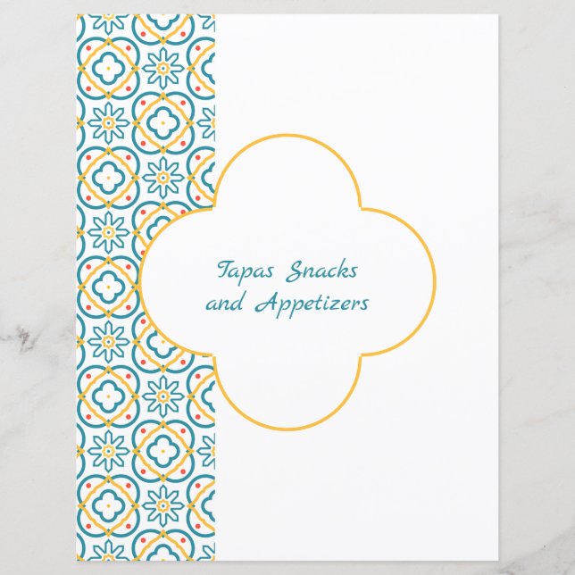 Página de Divisor para Binder Azulejo Espanhol Ama (Frente)