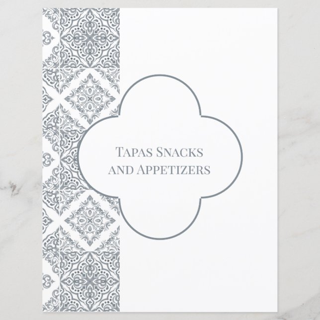 Página de Divisor para Binder de Azulejo Espanhol  (Frente)