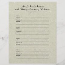 Página de Entrada do Livro de Convidados do 60º an