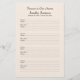 Página de Entrada do Mini Binder Filler do Livro M