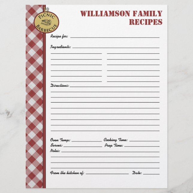 Página de Receita Personalizada Verificada com Ver (Frente)