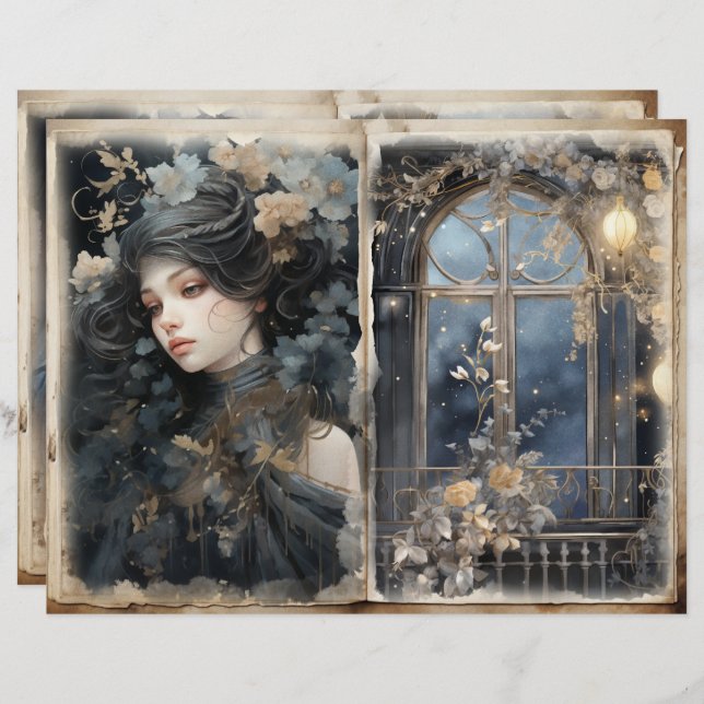 Página Diário Azul de Lixo da Lady Balcony, Vitori (Frente/Verso)