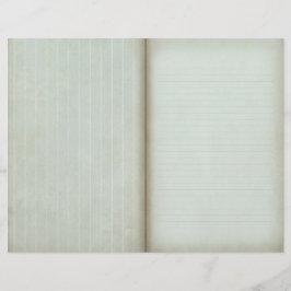 Página Diário do Scrapbook com Faixa Azul Shabby