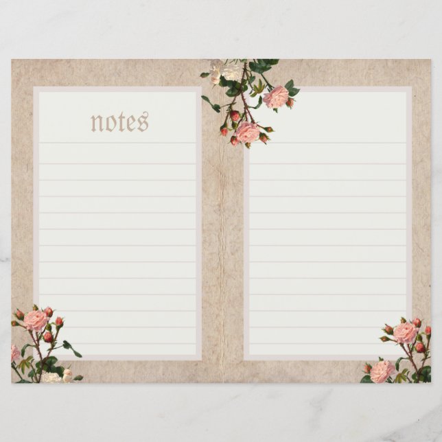 Página Diário Rosa Rosa Rosa Vintage (Frente)