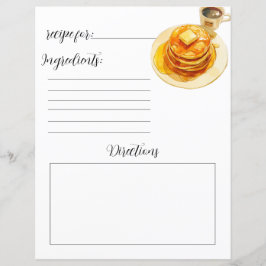 Página do Livro de Receita para Panquecas Fluffy C