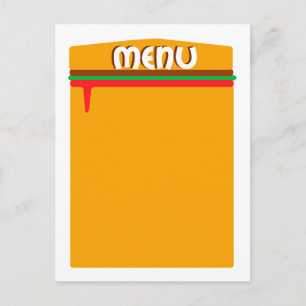 página do menu hambúrguer
