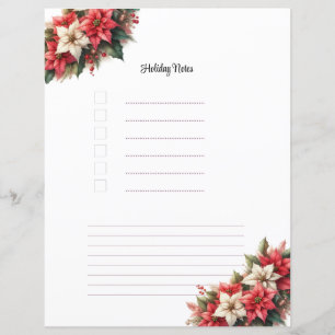 Página do planejador de notas de férias de Natal P