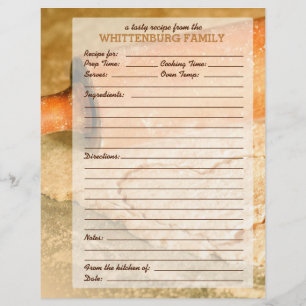Página feita sob encomenda da receita da família