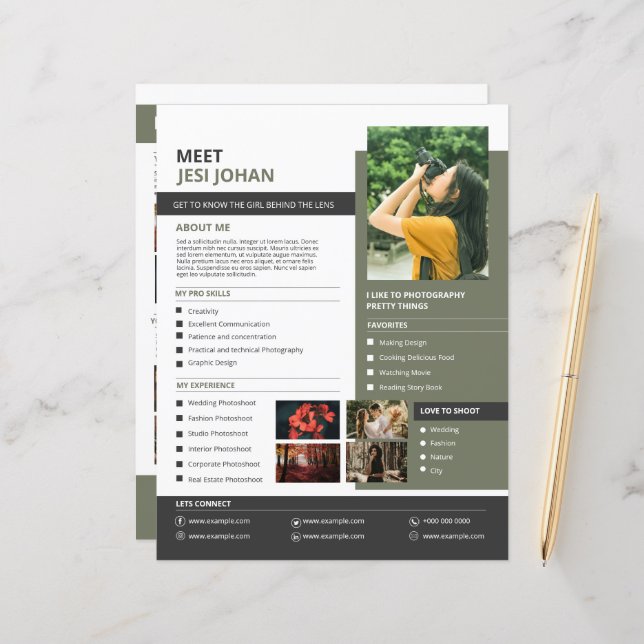 Página Fotógrafo Sobre Mim (Frente/Verso In Situ)