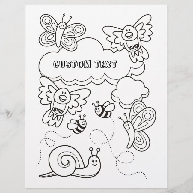 Página Livro de Coloração de Bebês (Frente)